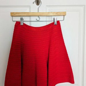 Theory A Line Viscose Skirt Red Size P